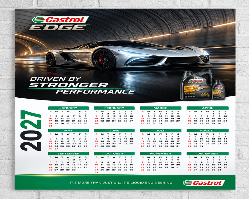 Promotional calendar printing sample