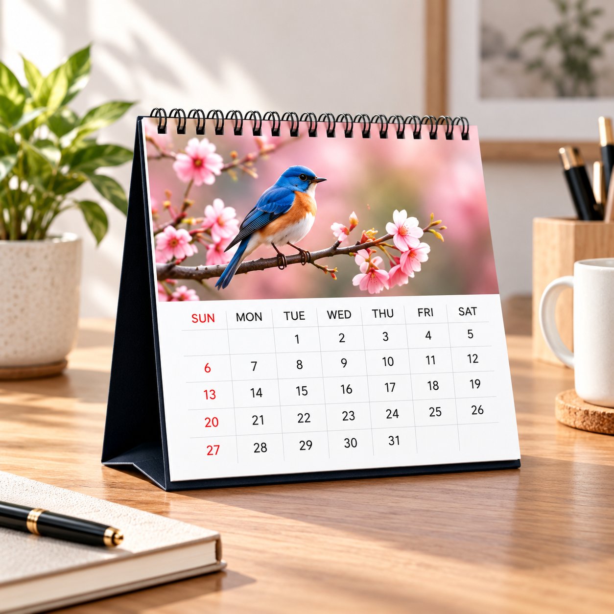 Custom desk calendar printing sample