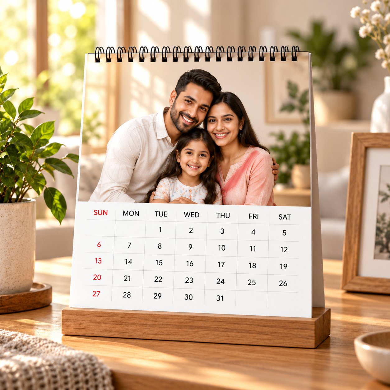 Custom personalized calendar printing sample