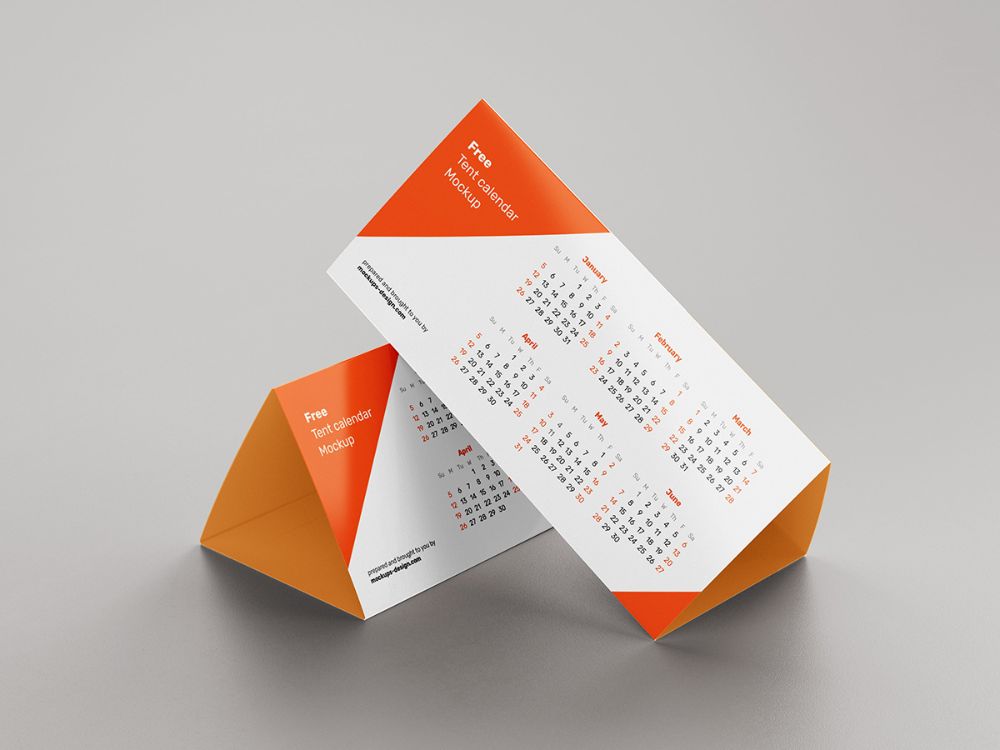 Tent calendar printing sample