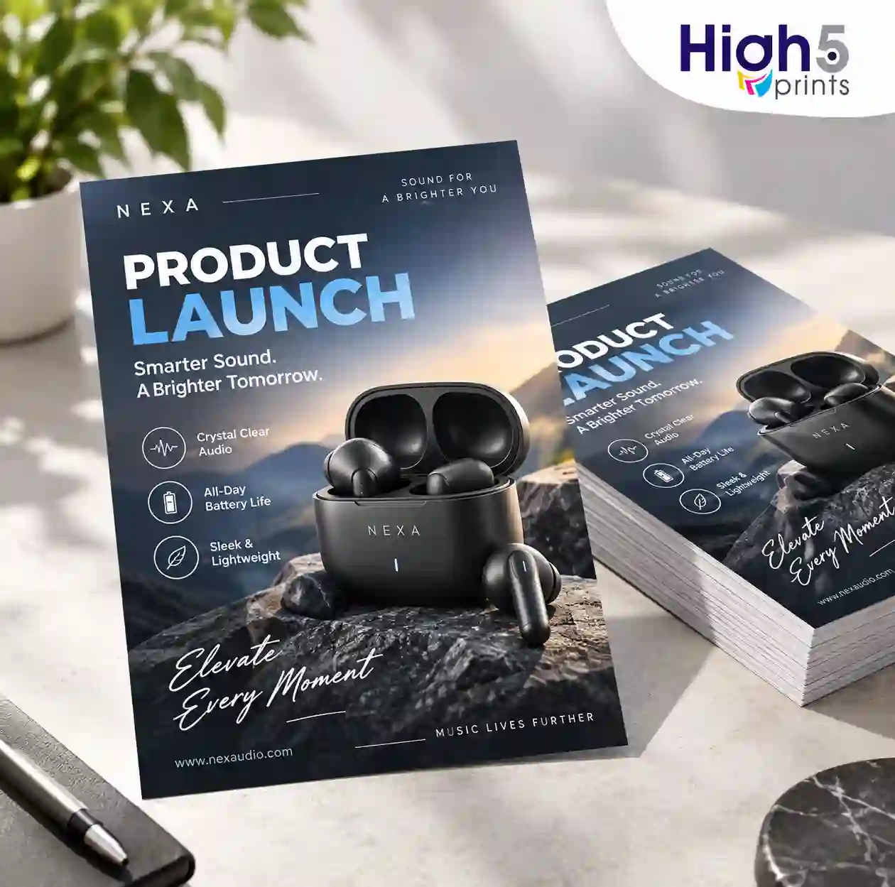 Product launch flyer printing